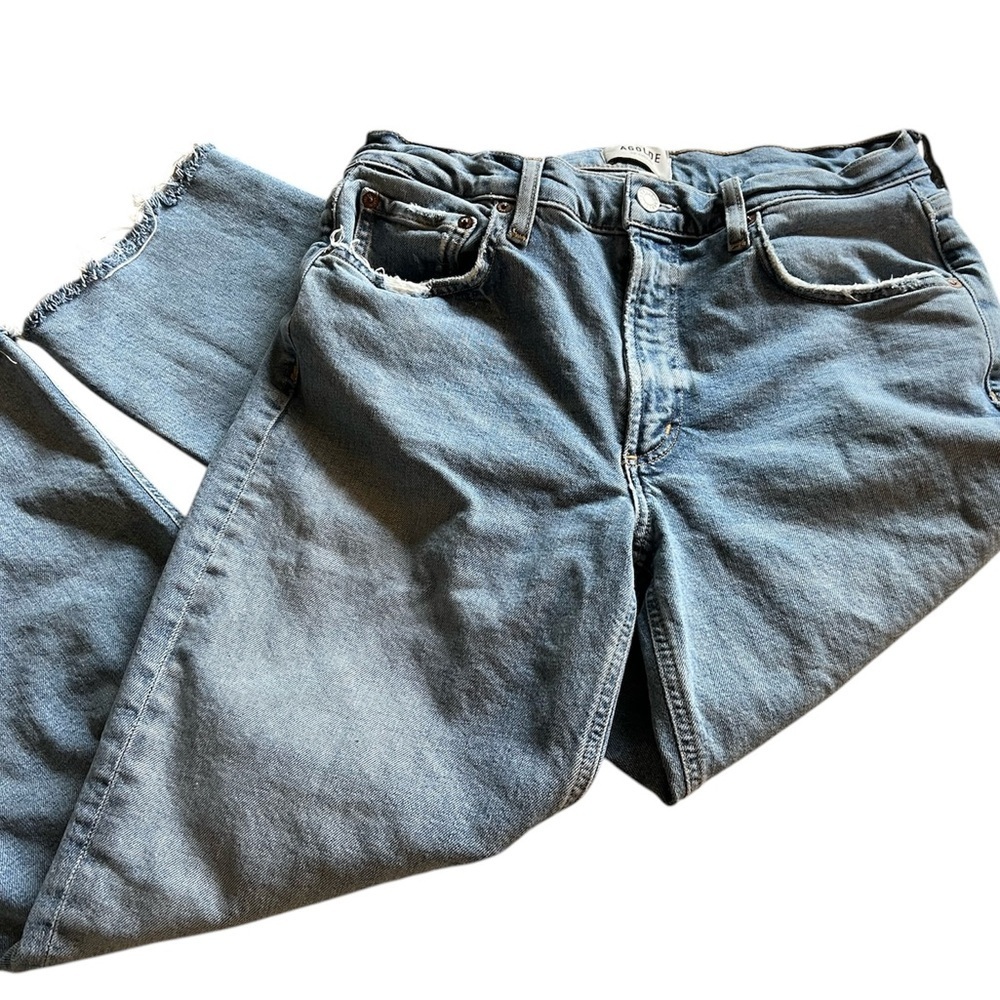 AGOLDE Kye Midrise Cropped Distressed Jeans​​